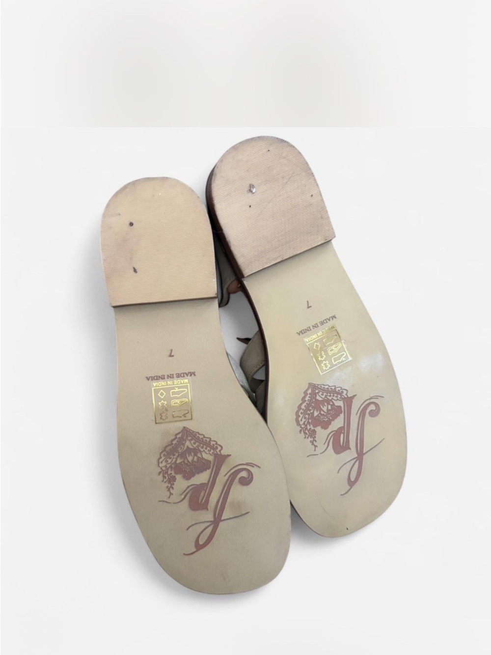 Free People Light Gray Suede Woven Fisherman Sandals - Picture 2 of 5